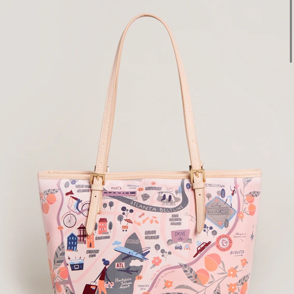 Spartina 449 Atlanta Bag - Pink and Cream - Picture 2 of 2